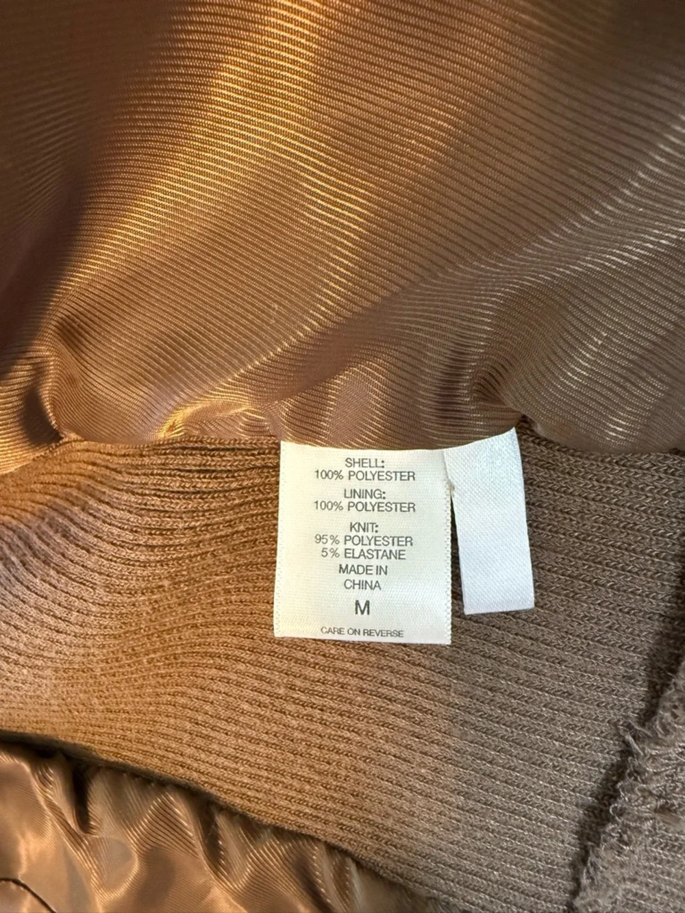 New York & Company Collection Asymmetrical Faux Suede Brown Jacket Size M - Picture 12 of 14